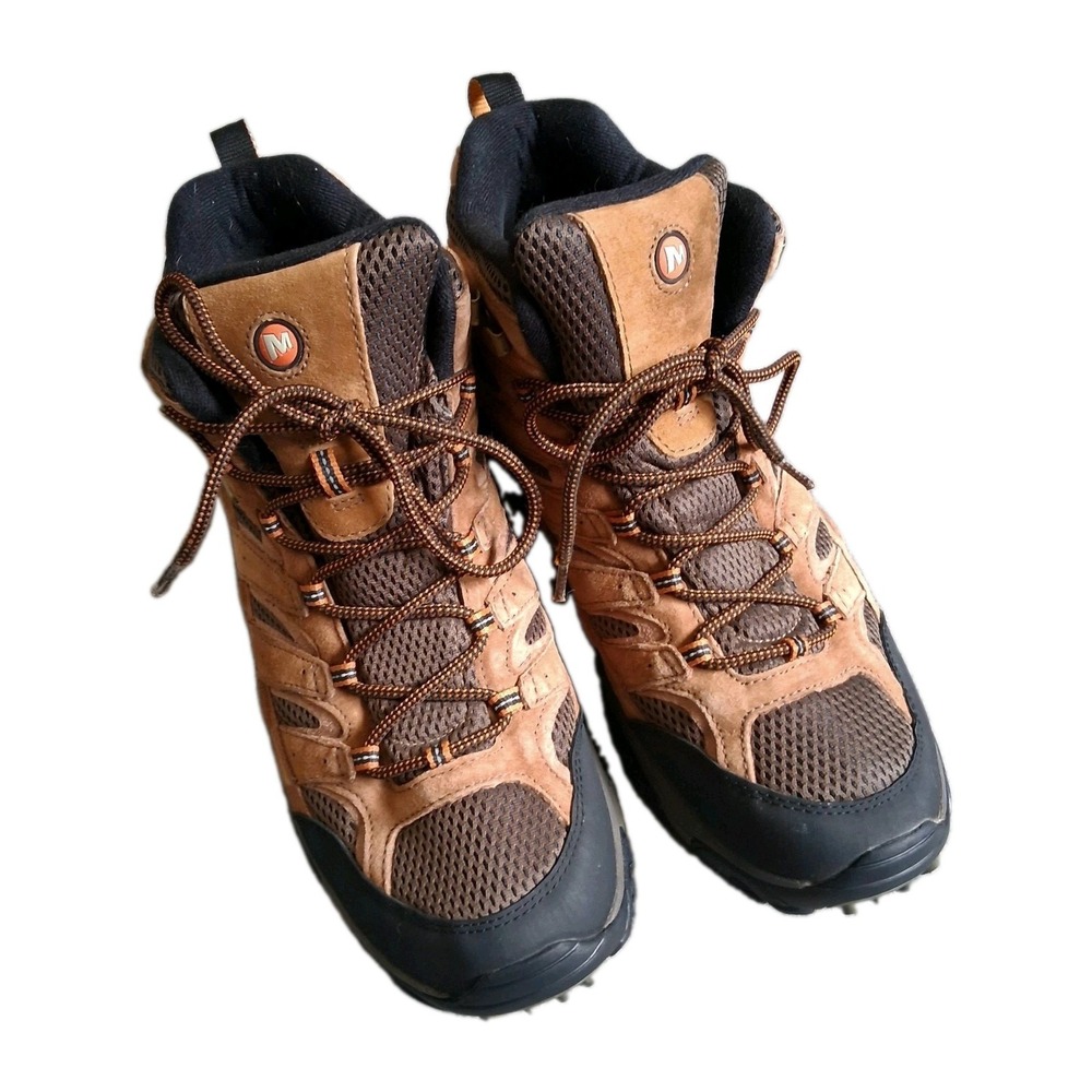Merrell Men's Moab 2 Waterproof Brown Leather Hiking Boots Size 14 #J06051